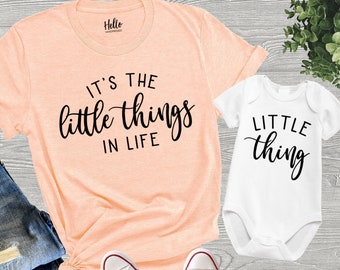 It's The Little Things In Life Shirt, Mommy and Me Shirt Set, Cute Mom Gift, Mommy and Me Outfit, Matching Mom Baby Set, Christmas Gift