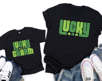 Lucky T-Shirt, Lucky Charm Tee, Toddler St Patricks Day Shirts, Mommy and Me Outfits, Irish Gift, Mom and Daughter, Mom and Son, Youth, Baby