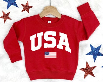 USA Flag Patriotic Kids Sweater, 4th of July Parade Sweater, Fourth of July Party, US Party Toddler Tee, Independence Day Celebration TShirt