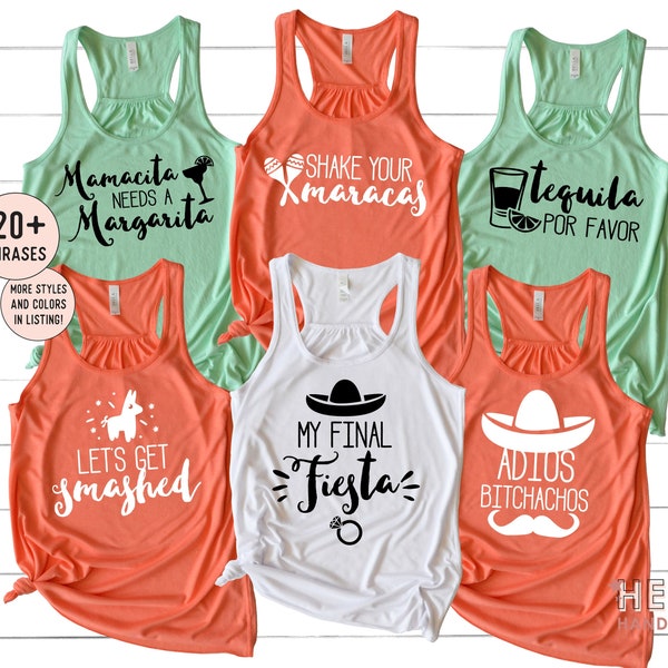 Fiesta Bachelorette Party Shirts, Fiesta Shirts, Bachelorette Shirts Fiesta, Mexico Bachelorette, Nacho Average Bride, Bachelorette Tank Top