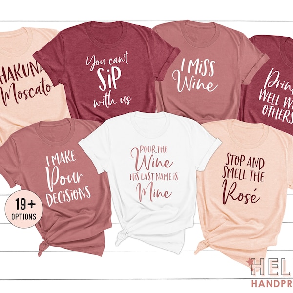 Wijn Bachelorette Party Shirts, Wijnmakerij Bachelorette Shirts, Hakuna Moscato, Wijnproeverij Shirt, Grappige Wijn Shirts, Wijn Thema Bachelorette