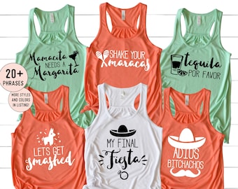 Fiesta Bachelorette Party Shirts, Fiesta Shirts, Bachelorette Shirts Fiesta, Mexico Bachelorette, Nacho Average Bride, Bachelorette Tank Top