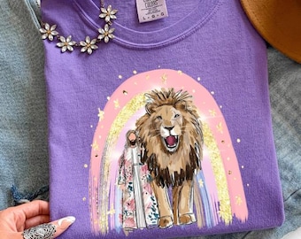 Lion of Judah Shirt for Women, Christian Faith Graphic Tee — sizes S-4XL, Tote available