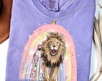 Lion of Judah Shirt for Women, Christian Faith Graphic Tee — sizes S-4XL, Tote available