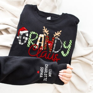 Sweat grand-père personnalisé, sweat grand-père Noël, sweat grand-mère et petits-enfants personnalisé, pull Grammy, cadeau pour elle