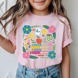 Girls First Day of School Shirt, Back to School Shirt, Cute First Day of School Outfit, Preppy Elementary, Kindergarten, First Grade T-Shirt