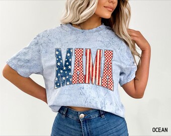 Patriotic Mama Comfort Colors T-Shirt, 250th Birthday Shirt, 4th Of July 2026 Patriotic, USA Independence Day, Vintage America Tee