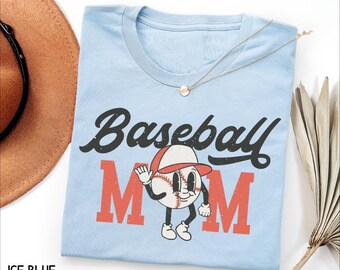 Retro Baseball Mom T-shirt, Baseball Tee, Game Day Shirt, Sport Mom Graphic Tee, Game Day Outfit, Unisex XS-6XL, Tote Option, Baseball