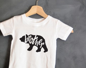 Brother Bear T-shirt, Baby Announcement, Baby Bear Onsie, Baby shower gift, Mothers day gift, Mama Bear, Papa Bear, Baby Boy, First Birthday