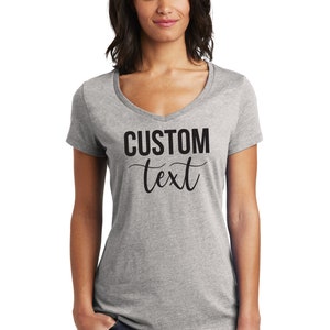 Custom Shirt, Gift for Her, Women's V-Neck Shirt Design, Custom T Shirt, Personalized Shirt, Custom Shirts, Custom Printing T-shirts, Tee image 2