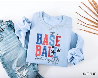 It's a Baseball Kinda Day Sweatshirt, Game Day Crewneck, Baseball Sweatshirt, Sports Pullover, Game Day Outfit, Adult and Kids Sizes