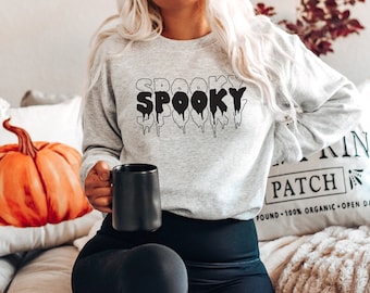 Spooky Sweatshirt, Halloween Adult Sweatshirt , Halloween Sweatshirt for Women, Women&#39;s Halloween Sweatshirt, Spooky Season Sweatshirt Shirt