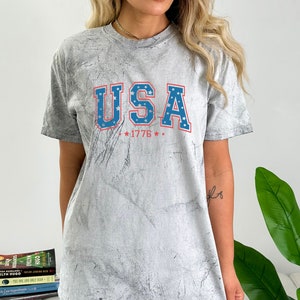 Retro USA Comfort Colors Shirt, 4th of July Tshirt, America Fourth Tee, Womens 4th of July Shirt, America Patriotic Shirt, Independence Day