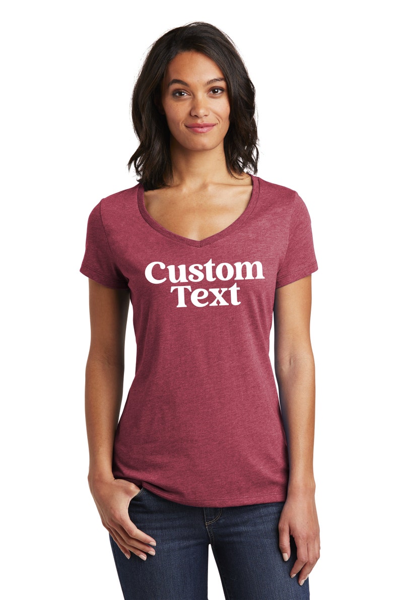 Custom Shirt, Gift for Her, Women's V-Neck Shirt Design, Custom T Shirt, Personalized Shirt, Custom Shirts, Custom Printing T-shirts, Tee image 3