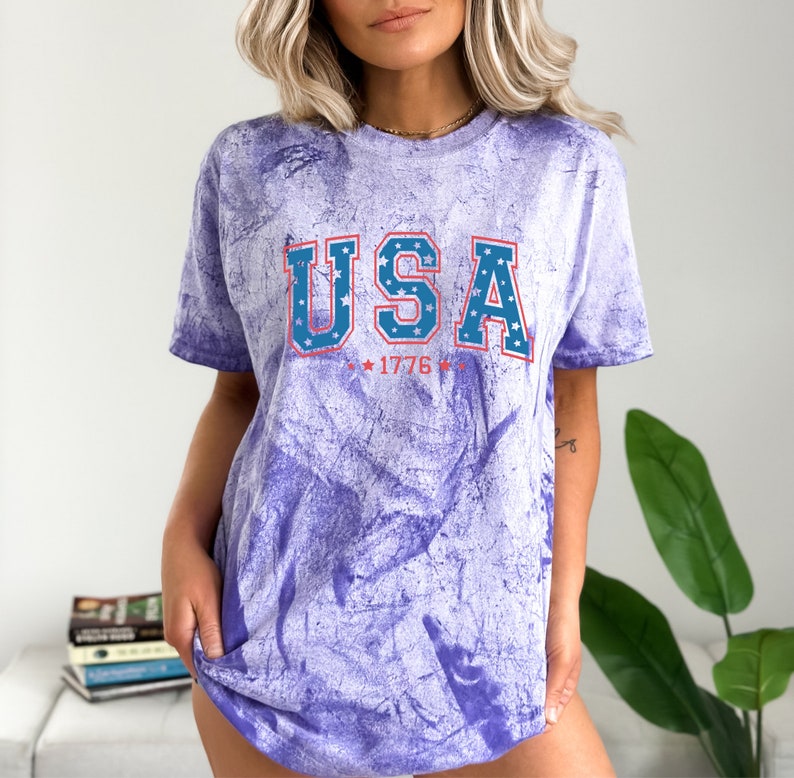 Retro USA Comfort Colors Shirt, 4th of July Tshirt, America Fourth Tee, Womens 4th of July Shirt, America Patriotic Shirt, Independence Day