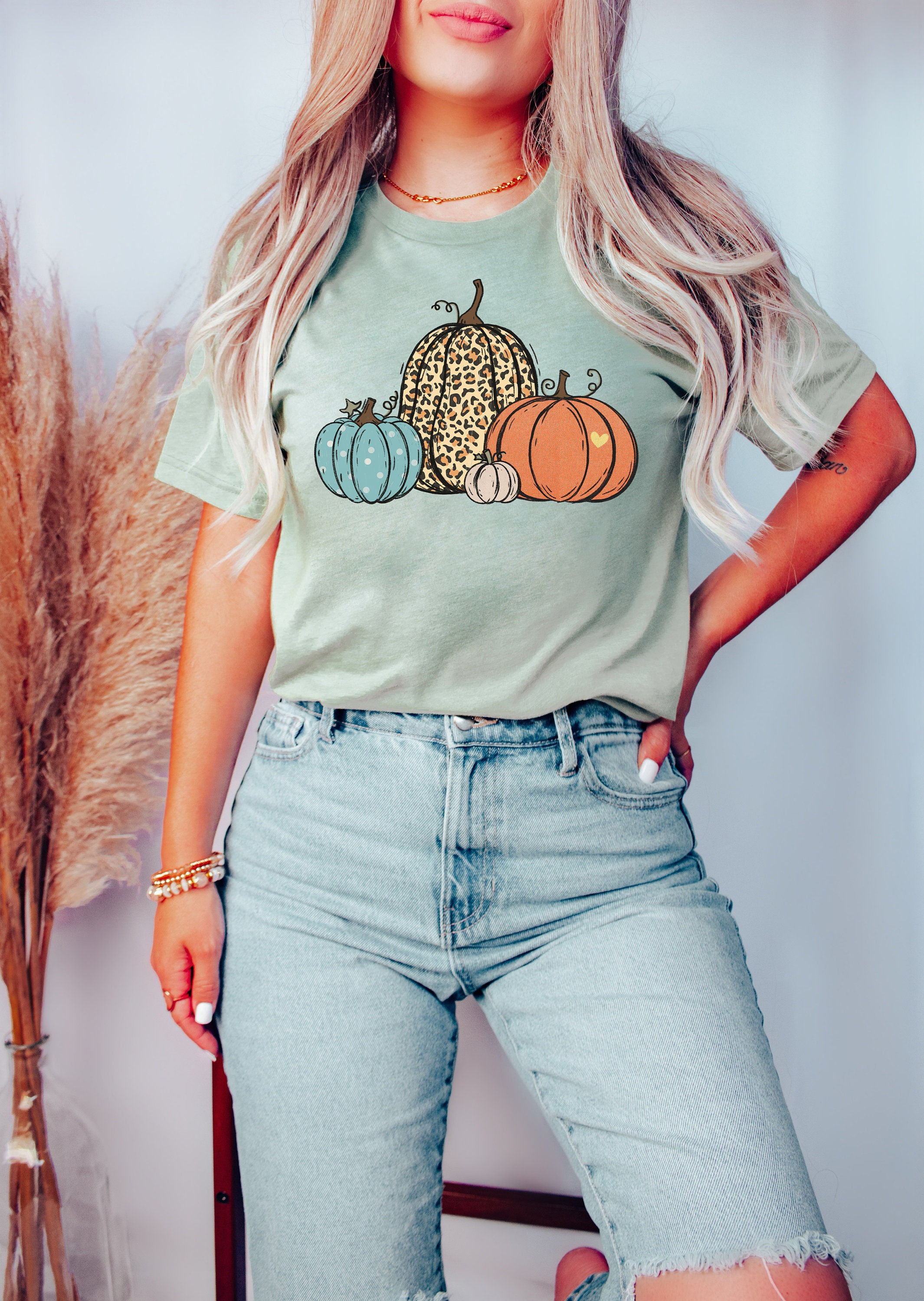 Fall Pumpkin Shirt Thanksgiving Crewneck T-shirt Trendy - Etsy