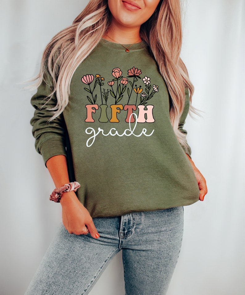 Wildflower Fifth Grade Teacher Shirt, Team Teacher Shirts, 5th Grade Teacher T-Shirt, Elementary Tee, 5th Grade Shirt, Fifth Grade TShirt