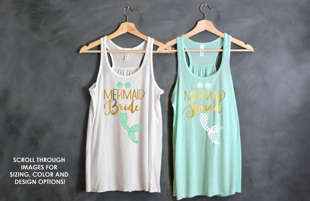 Brides Mermaid, Bachelorette Party Shirts, Mermaid of Honor, Bridesmaid ...