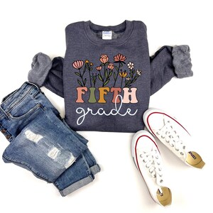 Wildflower Fifth Grade Teacher Shirt, Team Teacher Shirts, 5th Grade Teacher T-Shirt, Elementary Tee, 5th Grade Shirt, Fifth Grade TShirt