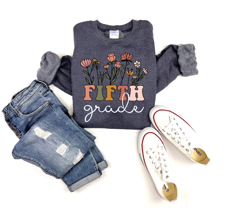 Wildflower Fifth Grade Teacher Shirt, Team Teacher Shirts, 5th Grade Teacher T-Shirt, Elementary Tee, 5th Grade Shirt, Fifth Grade TShirt