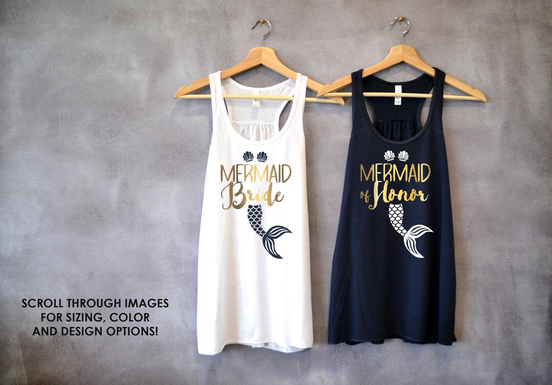 Bachelorette Party Shirts, Mermaid of Honor, Brides Mermaid Shirt ...