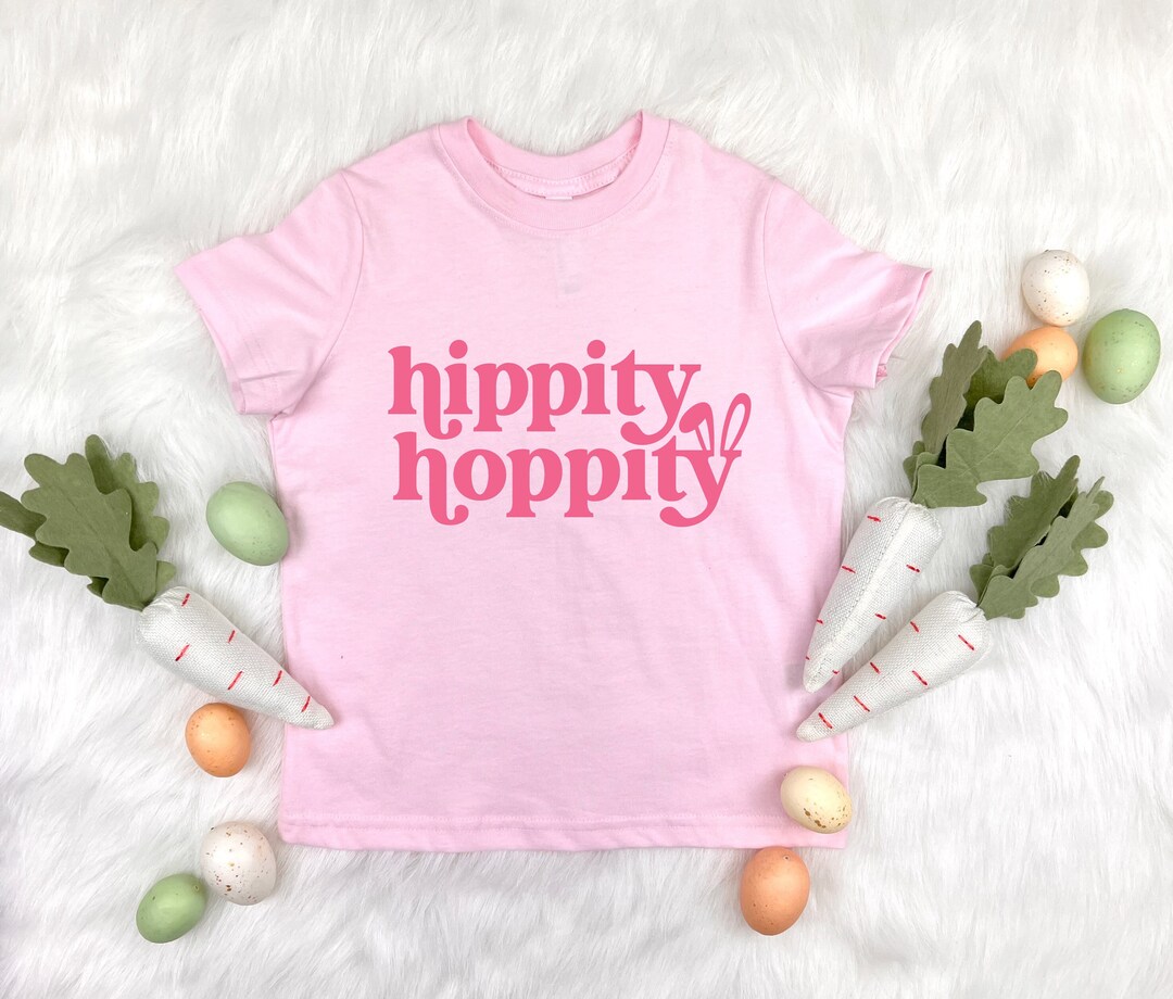 Kids Easter Bunny Shirt, Easter Basket Stuffers, Hippity Hoppity