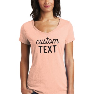 Custom Shirt, Gift for Her, Women's V-Neck Shirt Design, Custom T Shirt, Personalized Shirt, Custom Shirts, Custom Printing T-shirts, Tee image 4