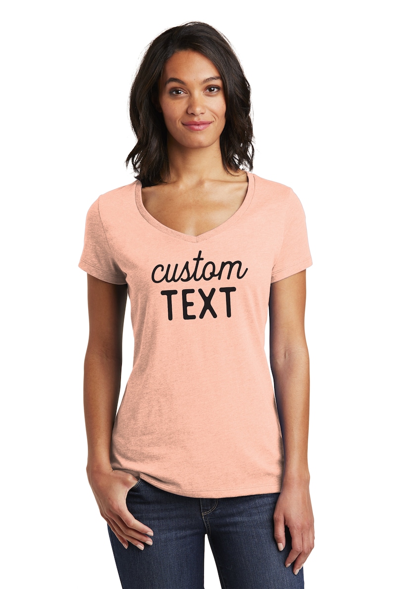 Custom Shirt, Gift for Her, Women's V-Neck Shirt Design, Custom T Shirt, Personalized Shirt, Custom Shirts, Custom Printing T-shirts, Tee image 4