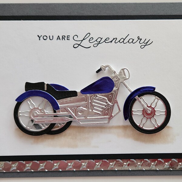 Handmade Harley Tri-Glide Free Wheeler Trike Motorcycle Card made with Stampin'Up! "Legendary Ride" Stamps Dies