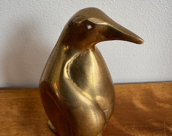 small brass penguin figurine penguin