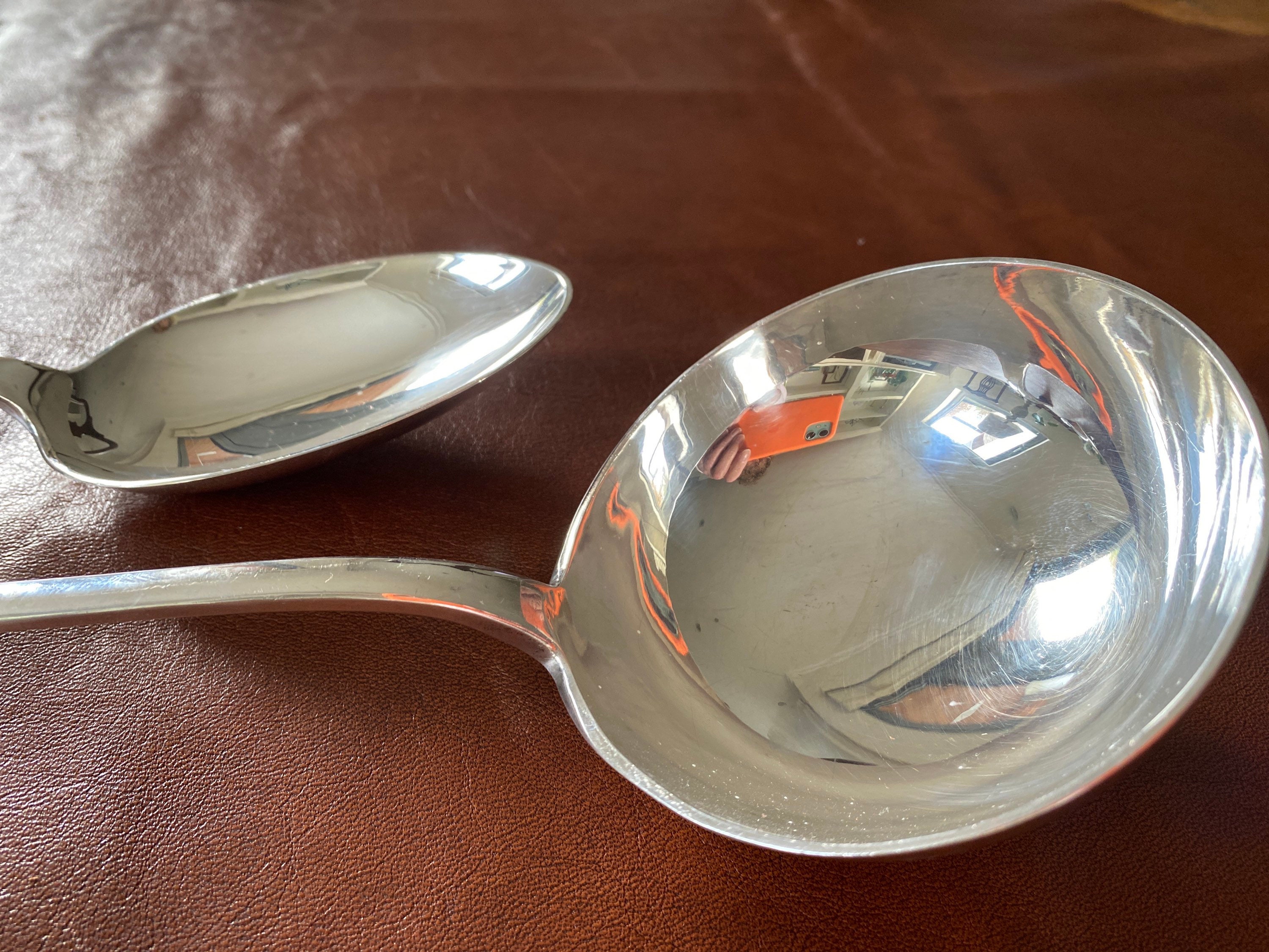 Soup Ladle and Serving Spoon , Antique From Warings C 1800s Etsy UK