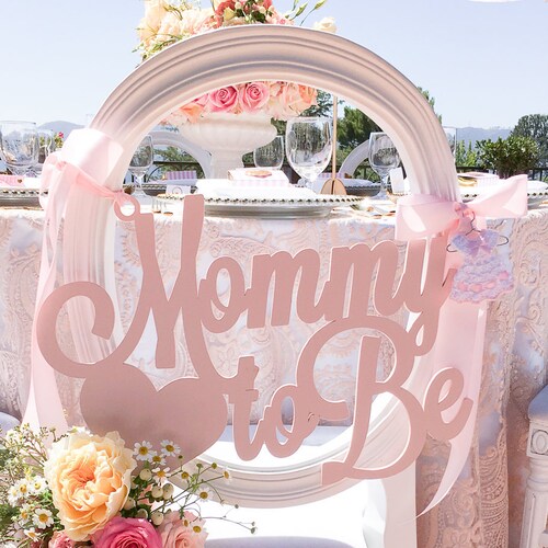 Baby Shower Chair Sign Mommy to Be Wooden Cutout in Custom Etsy