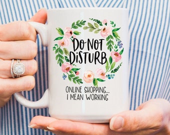 Funny Mug, Work From Home Mug, Funny Gift for Her, Quarantine Gift, Employee Mug, Zoom Call Funny Coffee Mug for Mom Women Friends (WFH806)