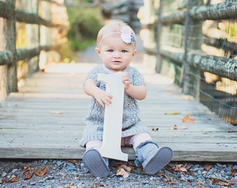 1 Sign Photo Prop for First Birthday Photo Shoot for Babies and Kids - Wooden Number Sign Photographer, Number Sign NUM001 X