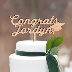 Graduation Cake Topper for Graduation Party, Cake Topper with Name, Personaized Congratulations Cake Topper, Graduation (Item - GRD900)
