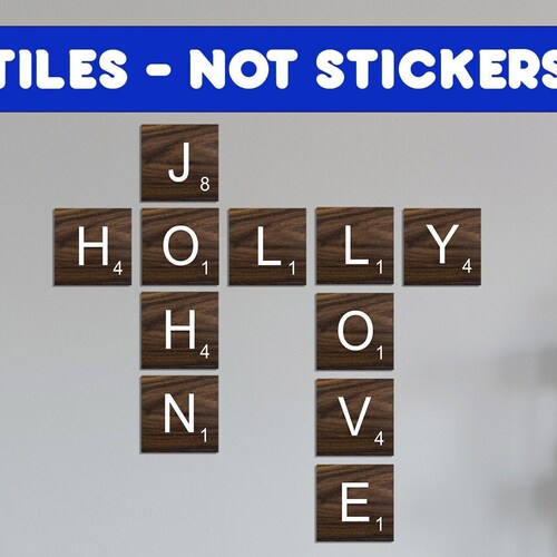 Scrabble Tiles for Wall Choose Your Size Scrabble Wall Etsy
