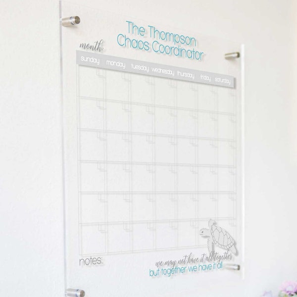 Dry Erase Calendar Etsy