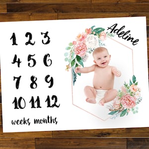 personalised baby age mat