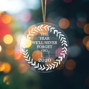 Ornamento di Natale 2020, Regalo per il 2020, Decorazioni natalizie moderne Ornamento di quarantena per la carta igienica dell'albero (Articolo - CTT226)