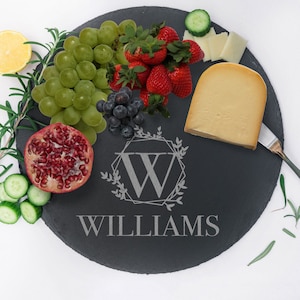 Cheese Board, Wedding Gift, Charcuterie Serving Tray for Wedding Gift or Housewarming Gift, Chalk Board Round Charcuterie (SST221)