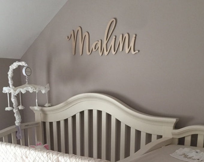 Nursery Name Sign for Baby Bedroom Wall Decor Wooden Letters Kids Baby Room Personalized Hanging Name Baby Shower Gift (Item - NNS500)