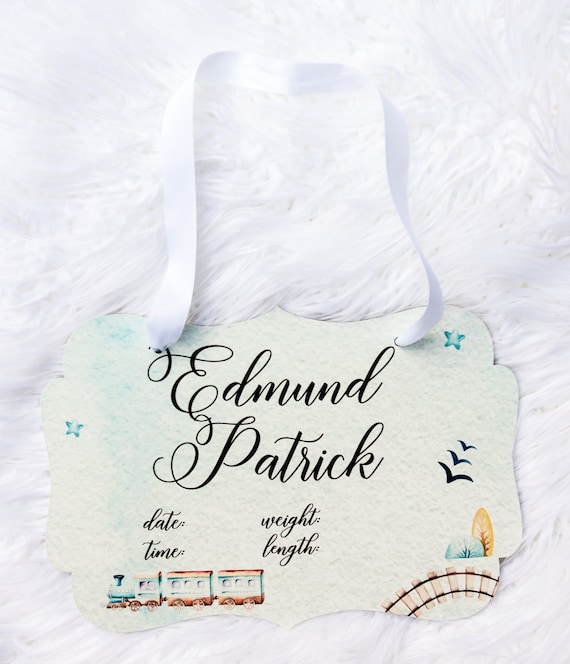 Hospital Door Sign Hanging Sign For New Baby Announcement Room Etsy