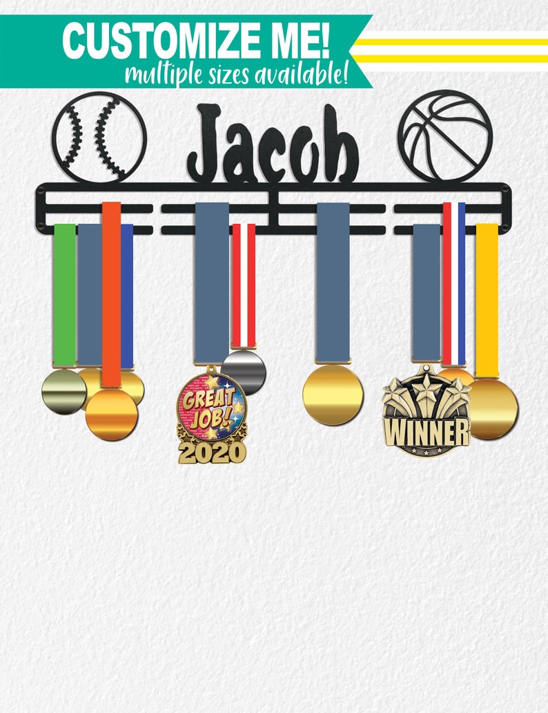 Kids Sports Gift Trophy Medal Holder for Wall Medal Award Etsy