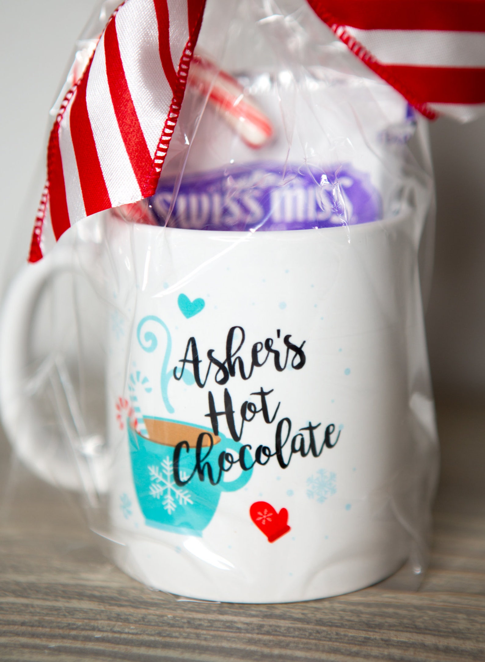 Gift for Kids Hot Chocolate Mug Set With Candy Cane and Drink Etsy