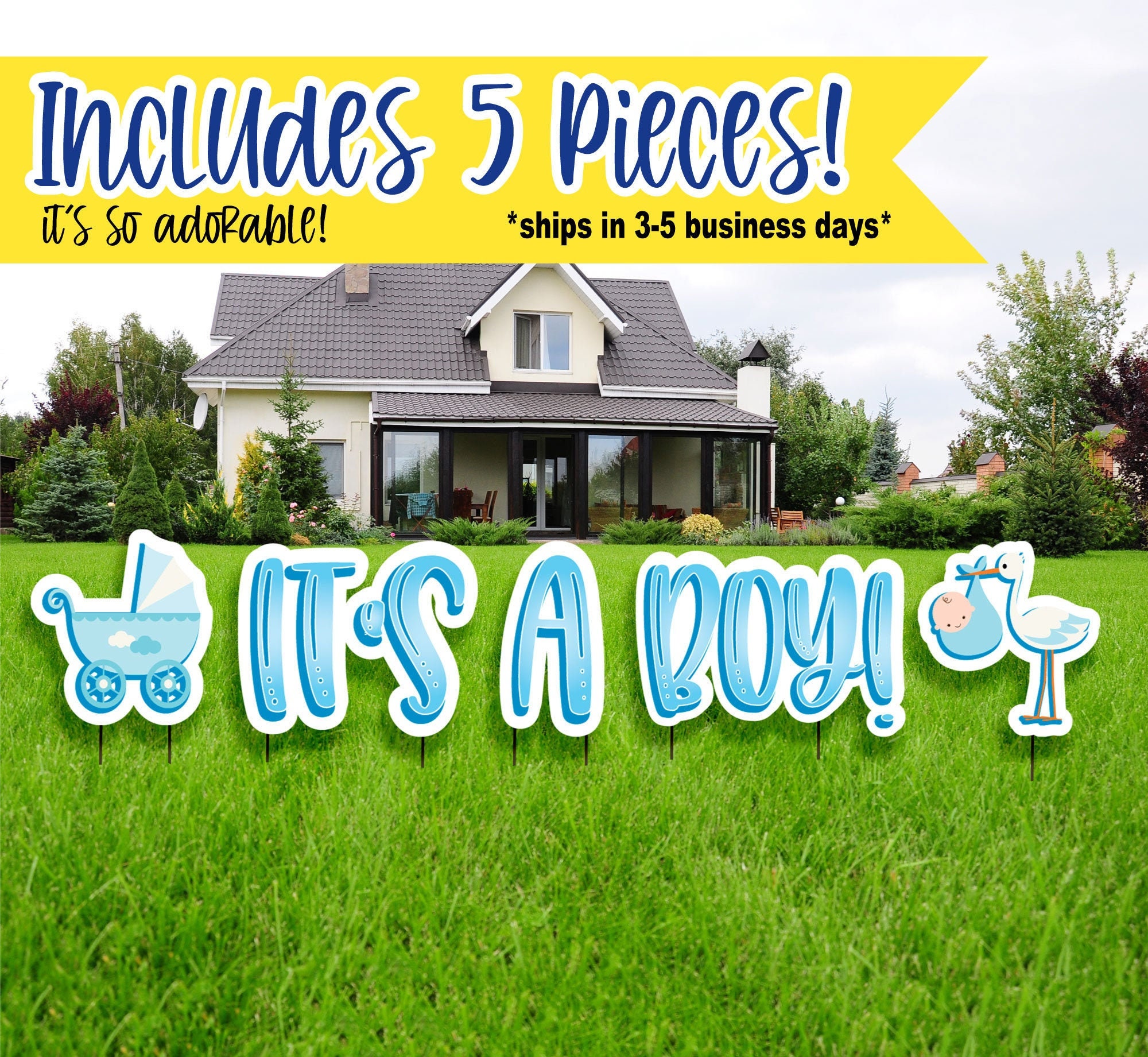 New Baby Yard Signs Baby Shower or Birth Announcement Yard Etsy Israel