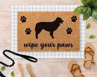 Dog Doormat 200+ Breeds for Home Welcome Mat Funny Doormat, Australian Shepherd Dog Gift, Home Decor, Custom Door Mat DOG610