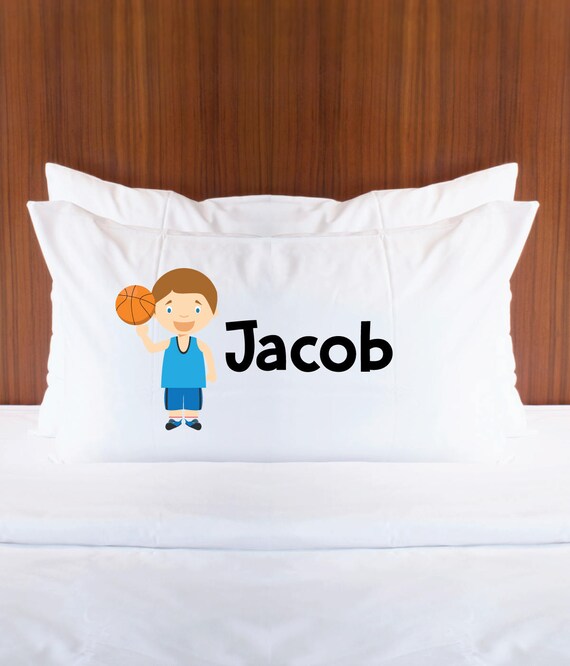 Personalized Pillowcase With Name For Kids Basketball Sports Girl Or Boy Pillowcase Bedroom Decor Gift Item Pbs403