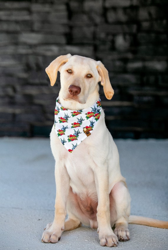 Puppy Paws Dog Bandana. Handcrafted Dog Accessories. Unique 