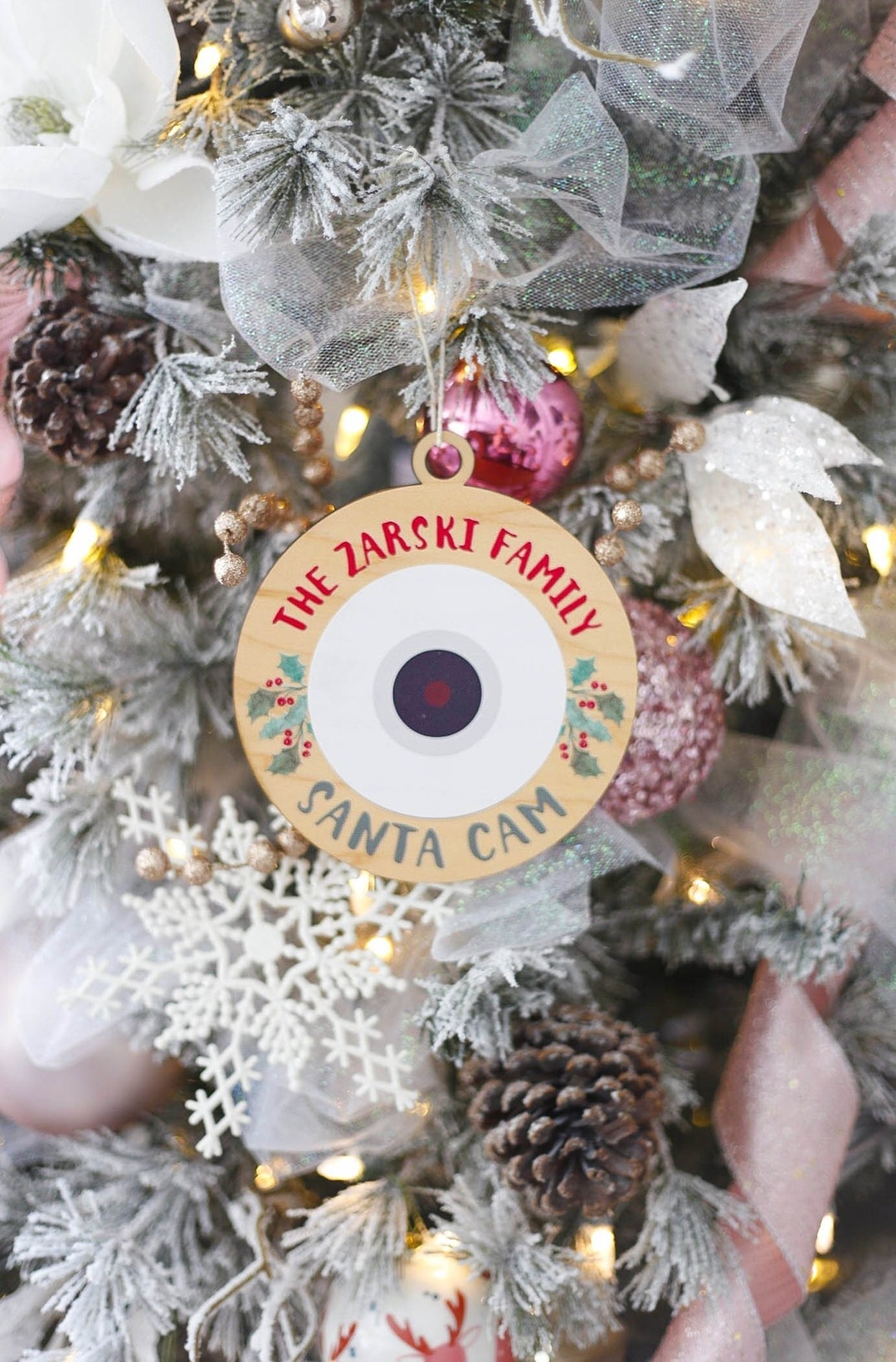 Family Ornament Santa Camera Christmas Ornament Personalized Etsy