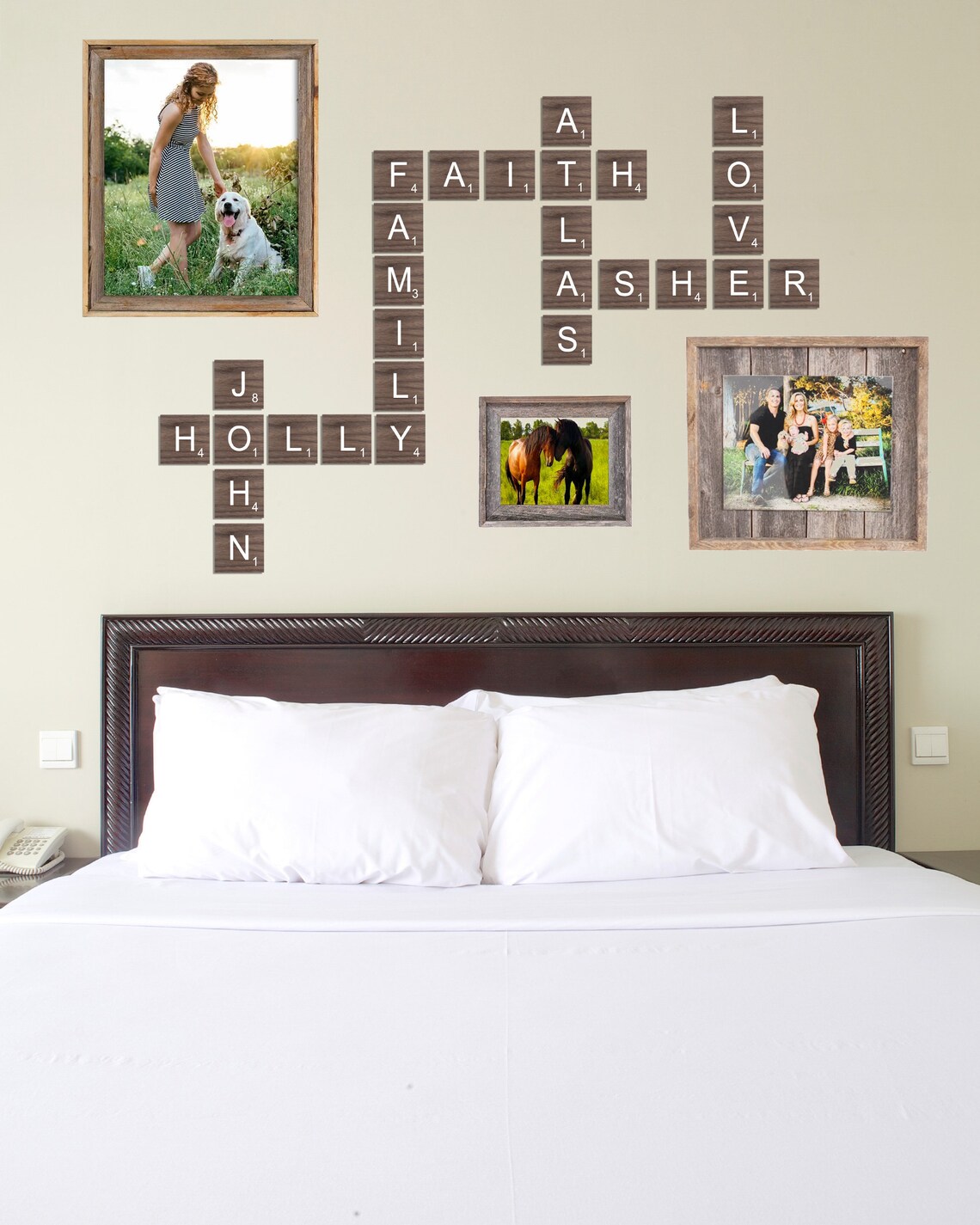 Scrabble Tiles for Wall Choose Your Size Scrabble Wall Etsy